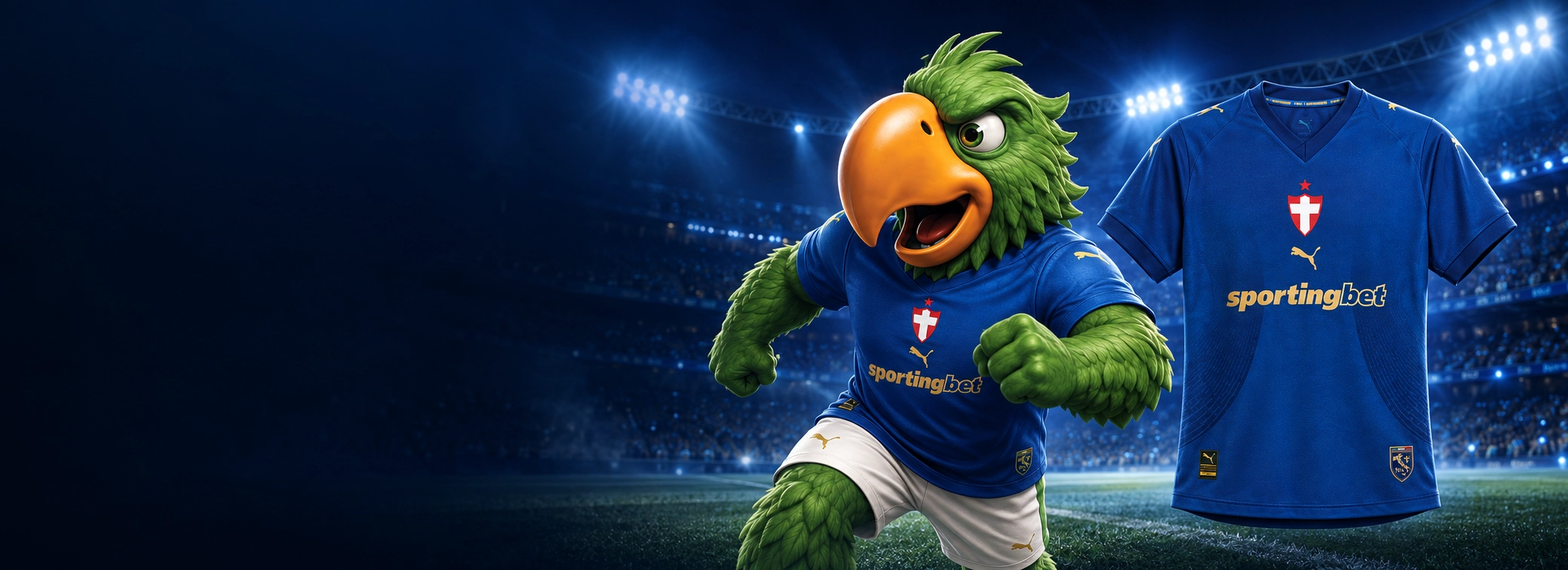 Mascote e camisa oficial Verde e Branco Mania